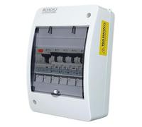 RoadEu - UK Consumer Unit Circuit Breaker - 4 Way Fuse Box with RCD, Electrical Power Distribution Unit, Circuit Breaker Panel Board - Designed for UK Market and Includes 13Amp MCB