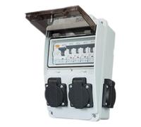 RoadEu - UK Power Distribution Box - 4x 13A UK Sockets with 40A RCD and 13A 'C' MCBs, Waterproof IP54- Wall Power Distributor - Designed for UK Market and Includes 13Amp MCB