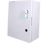 RoadEu - Waterproof Electrical Enclosure IP65 400x500x245mm - Lockable Plastic Wall Box with Cable Glands, Galvanised Plate & DIN Rail - For Technical & Outdoor Installations
