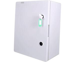 RoadEu - Waterproof Electrical Enclosure IP65 400x500x245mm - Lockable Plastic Wall Box with Cable Glands, Galvanised Plate & DIN Rail - For Technical & Outdoor Installations