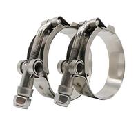 Roadformer 2.25" T-Bolt Hose Clamp - Working Range 64mm - 71mm for 2.25" Hose ID, Stainless Steel Bolt, Stainless Steel Band Floating Bridge and Nylon Insert Locknut (64mm - 71mm, 2 Pack)