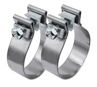 ROADFORMER 2.75 inch Exhaust Clamp 2 3/4' Narrow Band Muffler Clamp Stainless Steel for Exhaust Pipe and System Repair (2 Pack)
