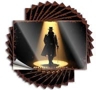 Roadhouse: The Lone Sheriff's Shadowed Journey Lettering Sticker Plain | Summer Helmet Removable Decal Pack(12X18CM)