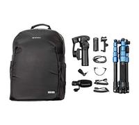 Roadieographer Audio/Video YouTube Facebook Instagram Content Creation Kit w/Backpack, Tripod, Phone Clamp, Gimbal, Saramonic Condenser Mic w/Cables - Ultimate Kit (ROADIEOGRAPHER3)
