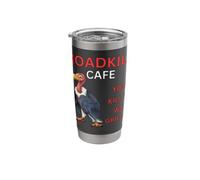 Roadkill Cafe You Kill it we Grill it Sarcastic Rude Funny Stainless Steel Insulated Tumbler
