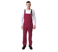Roadmaster Bib and Brace Work Overalls for Men & Women, Durable Poly Cotton Work Dungarees with Multiple Pockets and Adjustable Straps, Builders, Painters, Mechanics & Tradesmen, Maroon, 3XL