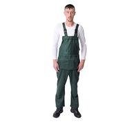 Roadmaster Bib and Brace Work Overalls for Men & Women, Durable Poly Cotton Work Dungarees with Multiple Pockets and Adjustable Straps, Builders, Painters, Mechanics & Tradesmen, Forest Green, XXS