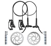 ROADNADO Hydraulic Disc Brakes Set MTB Hydraulic Brake Set, hydraulic Bike Brake Set, 160mm Rotor, Front 800mm Rear 1400mm disc 1 Pair, Aluminum Alloy Oil Brake for Universal Mountain Road Bike