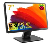 ROADOM Touch Screen Monitor with Case, 7’’ Raspberry Pi Screen, IPS FHD 1024×600,Responsive and Smooth Touch,Dual Built-in Speakers,HDMI Input,Compatible with Raspberry Pi/PC/Camera/Gaming/TV