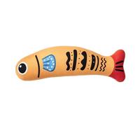 Roadoor Catnip Fish Cat Toy Interactive Linen Kicker For Indoor Cats | Premium linen fabric toy with organic catnip, designed for indoor cats biting and kicking Orange