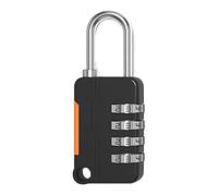 Roadoor Combination 4 Digits Lock, Password Padlock Mini Luggage Padlock for Backpack School Gym Locker Toolbox Black One Size