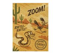 Roadrunner and Rattlesnake Desert Cartoon Jigsaw Puzzle, 500 Piece