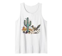 Roadrunner Bird Desert Saguaro Cactus Arizona Vintage Tank Top
