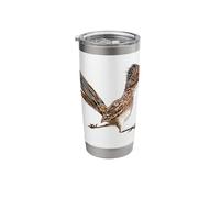 Roadrunner Road Runner Bird Pink Flower Running Raptor Stainless Steel Insulated Tumbler