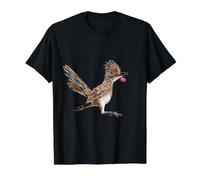 Roadrunner Road Runner Bird Pink Flower Running Raptor Value Graphic T-Shirt, Men, Black, XL