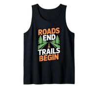 Roads End Trails Begin Off Road Trail Runner Running Spirit Tank Top