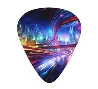 Roads of the Future Printed pick set - 12 pieces, thin, medium and thick guitar picks, suitable for guitar, bass, electric guitar and ukulele