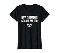 Roads Rages Commute Bad Driver Humor Meme Funny Value Graphic T-Shirt, Women, Black, S