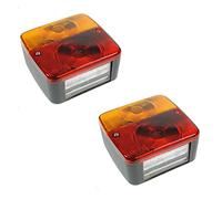 Roadster 2 x Trailer Tail Rear Lights 4 Function Light Cluster Towing Brake Indicator