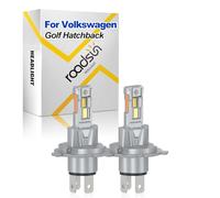 ROADSUN LED Headlight Bulbs, 20000LM 800% Brighter Wireless Headlight Bulbs, H4 High Low Beam Car Lights, 6000K Cool White Plug and Play, Canbus Error Free, For Volkswagen Golf Hatchback 1994-1997