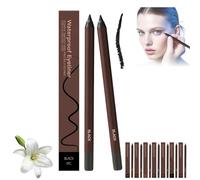 Roadtheside Eyeliner,24 Hr Waterproof Eyeliners Duo Sharpenable Eye Pencil,Roadtheside Plum Eyeliners,2 in 1 Eye Liner &Eyebrow,Long-Lasting No Smudging,Fading,Smooth and Easy to Color (Black*2)