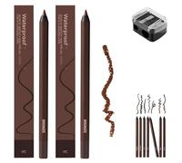 Roadtheside Eyeliner, 24 Hr Waterproof Eyeliners Duo Sharpenable Eye Pencil, Roadtheside Plum Eyeliners, Smudge-proof Eye Pencil, Smooth and Easy to Color (Bronze*2pcs)