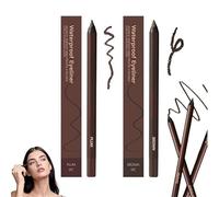 Roadtheside Eyeliner - 24 Hr Waterproof Eyeliners Duo Sharpenable Eye Pencil, Smooth and Easy To Color, No Smudging, Fading, Easily Draw The Eyeliner You Want (2 Pcs Brown+Plum)