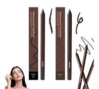 Roadtheside Eyeliner - 24 Hr Waterproof Eyeliners Duo Sharpenable Eye Pencil, Smooth and Easy To Color, No Smudging, Fading, Easily Draw The Eyeliner You Want (2 Pcs Brown+Black)