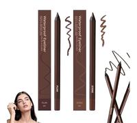 Roadtheside Eyeliner - 24 Hr Waterproof Eyeliners Duo Sharpenable Eye Pencil, Smooth and Easy To Color, No Smudging, Fading, Easily Draw The Eyeliner You Want (2 Pcs Plum+Stone)