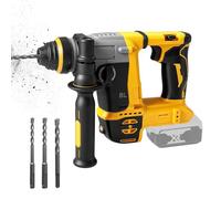 Roadtime 1250W 20V Brushless 2-in-1 Hammer Drill & Drill Screwdriver, 22mm SDS Plus, 3J Impact, 3500rpm, Compatible with DeWalt 20V Battery (Bare Tool), Includes 3 Drill Bits & Storage Box