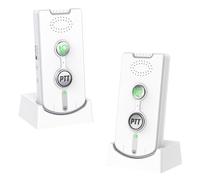 Roadtime 2 Way Wireless Intercom Doorbell,Portable Voice Interphone System,1000M Long Range Intercom,Talk Communication Caregiver Pager,Waterproof Intelligent Chip Intercomunicador for Home White