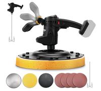 Roadtime 2in1 Wall Smoothing Machine & Mixer for Makita 18V Battery(NO Battery), 2800UPM Concrete Cement Mixer with LED, 6 Speed Adjustable Paddle Stirring,3980W Cordless Wall Mortar Polishing