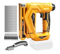 Roadtime Battery-Powered Nailer for DeWalt 20V Batteries (without Battery), 18GA Stapler and Nail Gun Type 140, Brushless Staple Gun Max. 150 Shots/Min, with 1,000 Nails and 1,000 Staples, for DIY