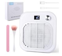 Roadtime Nail Vacuum Cleaner with Filter, Professional Dust Extraction with Reusable Filters for Nail Studio & Home, Quiet Vacuum Cleaner for Nails, Manicure, Nail Design, White