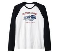 Roadway Legends Lead Sleds Rule Classic Car Retro Design Raglan Baseball Tee