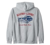 Roadway Legends Lead Sleds Rule Classic Car Retro Design Zip Hoodie
