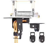 RoakyRoasy Ladder Hoist for Garage Ceiling with Metal Pulley System Holds 150 lbs, 5.5" Low-profile Self Locking Storage Lift, Parallel or Perpendicular Mounted