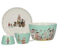 Roald Dahl BFG Children's Stackable Ceramic Breakfast Set - Turquoise (4 Pieces)