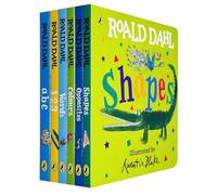 Roald Dahl Early Learning Pre-School Children Collection 6 Books Board Book Collection Set(Shapes, Words, Colours, Opposites, ABC & 123)