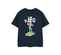 Roald Dahl The BFG Kids Navy Graphic Tee | Crew Neck Short Sleeve T-Shirt | Cartoon Character Apparel for Children | Classic Merchandise