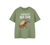 Roald Dahl Unisex Kids Green Fantastic Mr Fox Short Sleeved T-Shirt - 13-14 Years
