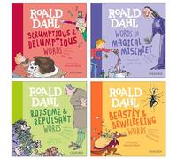 Roald Dahl's Collection 4 Books Set (Roald Dahl's Scrumptious and Delumptious Words, Roald Dahl Words of Magical Mischief, Roald Dahl Rotsome and Repulsant Words & Beastly and Bewildering Words)