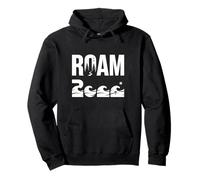 Roam Adventure Waves Minimal Wanderlust Explorer Design Pullover Hoodie