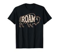 Roam Buffalo Vintage Distressed Bison Outdoors Graphic T-Shirt