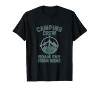 Roam Far from Home Camping Compass Mountain Adventure T-Shirt