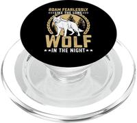 Roam Fearlessly Like The Lone Wolf In The Night PopSockets PopGrip for MagSafe