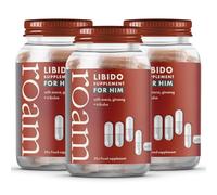 Roam Libido Supplement for Him, Testosterone Libido Booster for Men Reduces Stress and Anxiety Vegan Capsules with Zinc, Maca, Ginseng and Tribulus - 90 Food Supplements (3 Months Supply)