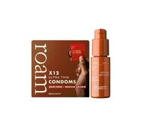 Roam Men's Medium Brown Regular Fit 'Condom' Pack of 12 w/ Front Lubricant, 20ml in White Roam White