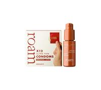 Roam Men's Original Latex Regular Fit 'Condom' Pack of 12 w/ Front Lubricant, 20ml in White Roam White