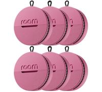 Roam Smart Gps Tracker For Items, Keys & Bags, 6 Pack Pink, Waterproof, Long Battery, Iphone & Android Compatible